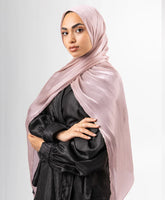 Organza Silk Hijab - Crepe Pink